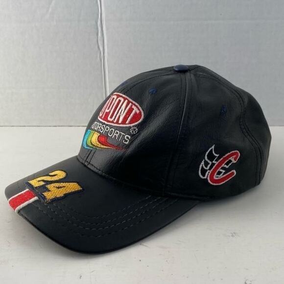 Chase Authentics Leather Jeff Gordon 24 DuPont Cap - Picture 1 of 5